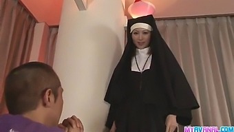 Rika Sakurai, The Sinful Nun, Engages In Hardcore Anal Play