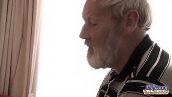 A Mature Man With A Large Member Is Pleasured By A Younger Woman In This European Video
