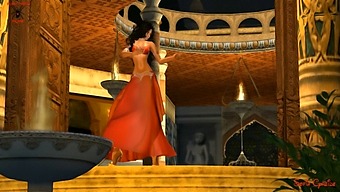 The Fantasy Of A Belly Dancer In Red
