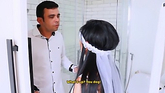 Secret Bathroom Encounter With Celebrity Cuckold Groom