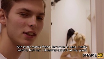 Seductive College Student Gets Fucked By A Friend Of His Stepmother In The Bathroom