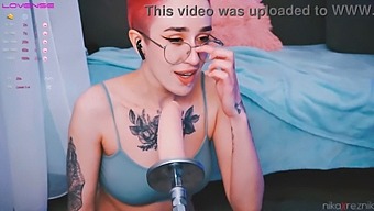 Cute Girl Enjoys Deepthroat On Fuck Machine