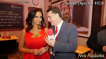 Ava Addams Si Hladí Prsa A Přitom Dráždí Andreu Diprè