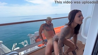 A Beautiful Woman Sits On A Boat Named Neymar