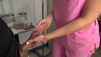 Blonde Nurse Gives A Blowjob To Her Patient