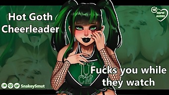 Sultry Goth Cheerleader Performs A Seductive Solo Show For Your Pleasure