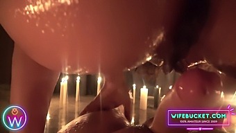 Intense Threesome With A Wife, Husband, And Another Woman By Candlelight