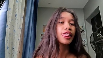 A Tiny And Slender Asian Lady