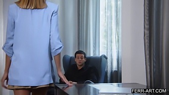 A Blonde College Instructor Has Sex With Her Male Student