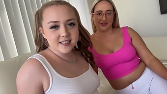 Step Sisters With Voluptuous Figures Indulge In A Steamy Encounter