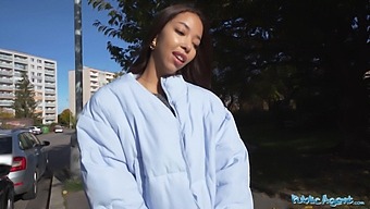 Outdoor Fucking: Asian Agent Rides Her Partner'S Cock With Enthusiasm