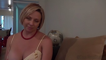 Brianna Beach, Blonde Cougar With Big Boobs Has A Secret Desire To Watch Her Step Son Pleasure Himself.