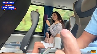 Public Bus Masturbation Ends Up In A Nice Climax