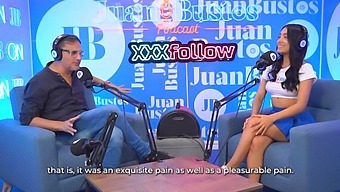 Mayraoficial, A Kinky Colombian Beauty, Reaches An Intense Orgasm Using A Sybian Sex Machine In A Podcast Called Juan Bustos Podcast.