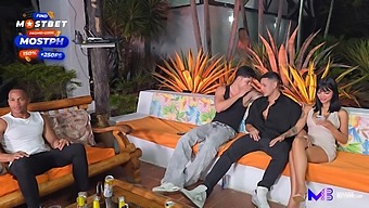 Max Betancur And Tatiana Alvarez In A Hot Threesome Scene.
